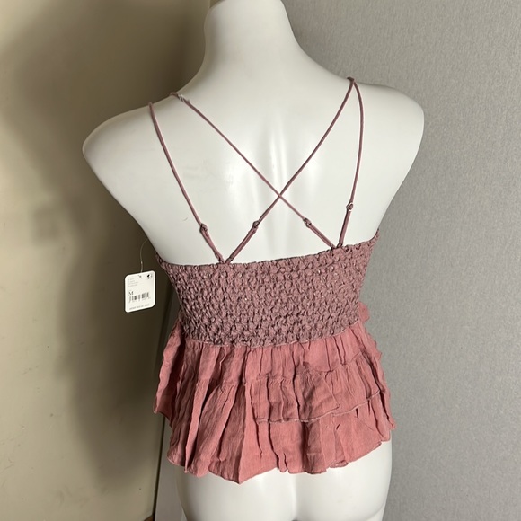 Free people Adella Cami top mauve  size M ,L new with tag - Picture 3 of 10